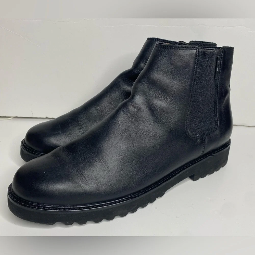 Mephisto Silva Black Leather Chelsea Boots Sz 11